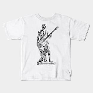 Greek Guitarist Aesthetic Statue Kids T-Shirt